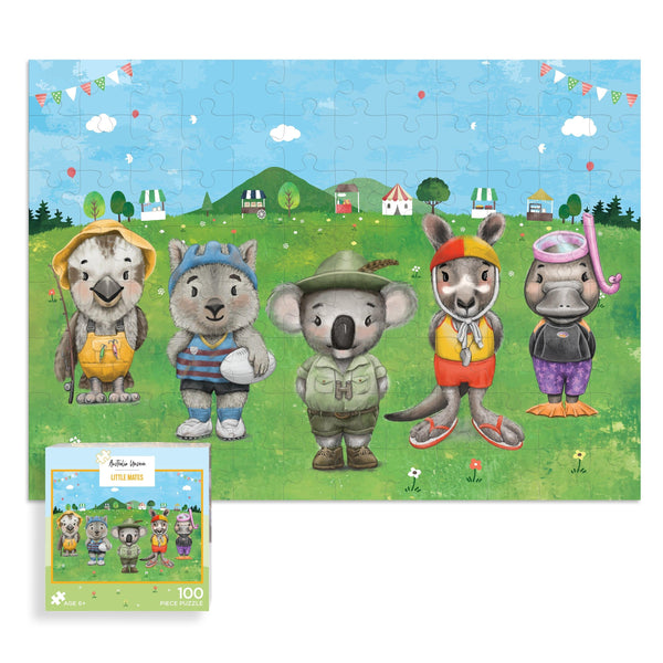 Little Mates Jigsaw Puzzle 100 Pieces for Children - Australia Unseen