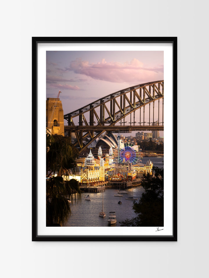Luna Park 02 - Rainbow Ferris Wheel - Wall Art Print - Australia Unseen