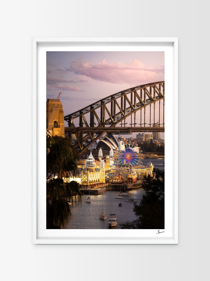 Luna Park 02 - Rainbow Ferris Wheel - Wall Art Print - Australia Unseen