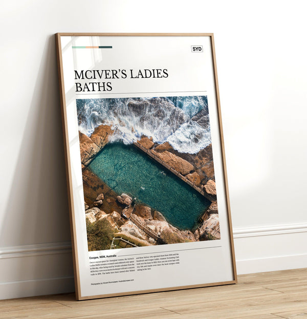 McIver’s Ladies Baths Editorial Poster - Australia Unseen