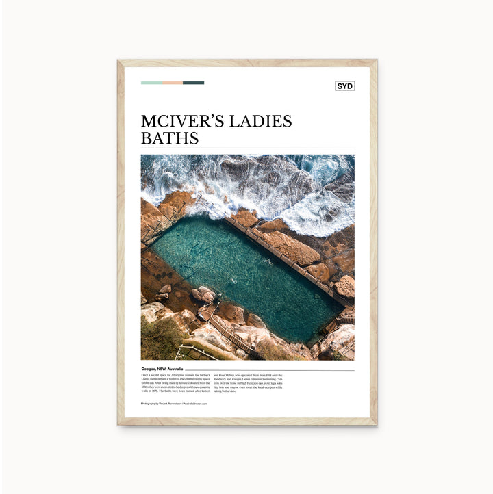 McIver’s Ladies Baths Editorial Poster - Australia Unseen