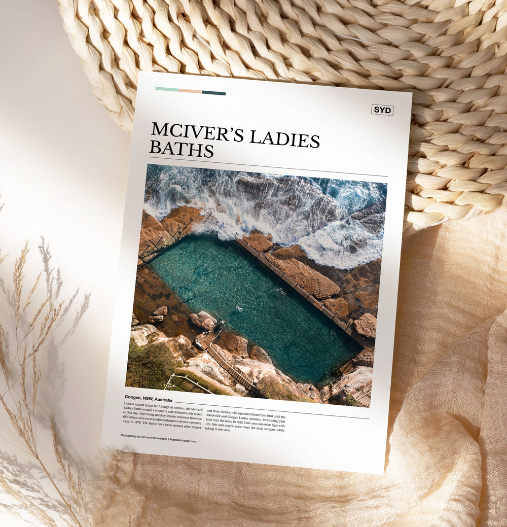 McIver’s Ladies Baths Editorial Poster - Australia Unseen