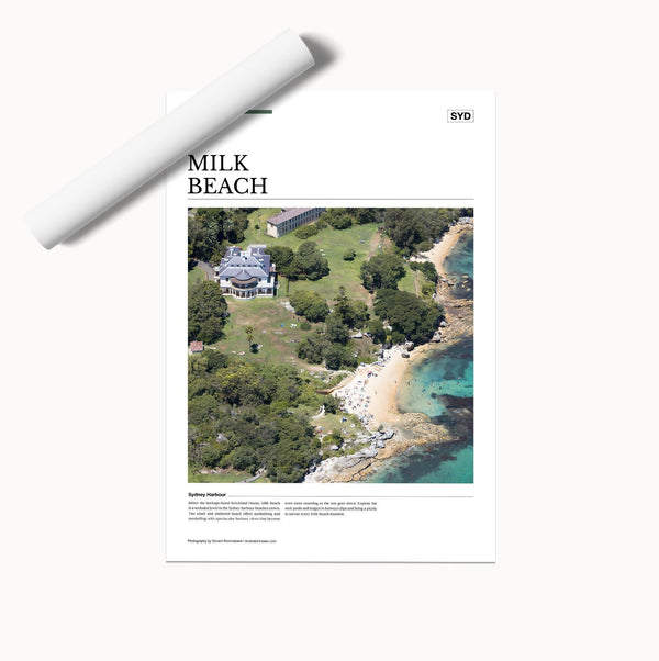 Milk Beach Editorial Poster - Australia Unseen