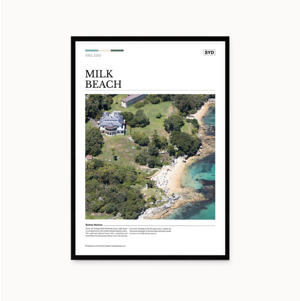 Milk Beach Editorial Poster - Australia Unseen