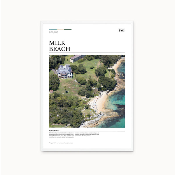 Milk Beach Editorial Poster - Australia Unseen