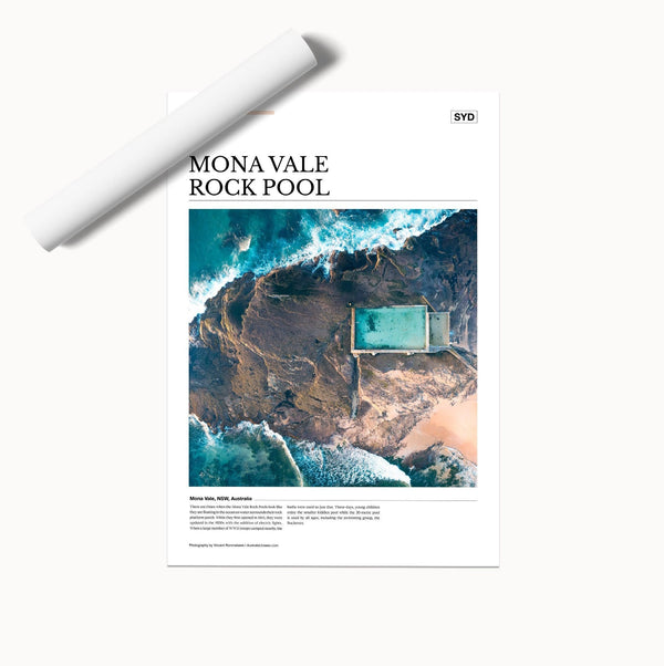 Mona Vale Rock Pool Editorial Poster - Australia Unseen