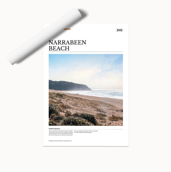 Narrabeen Beach Editorial Poster - Australia Unseen
