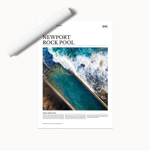 Newport Rock Pool Editorial Poster - Australia Unseen