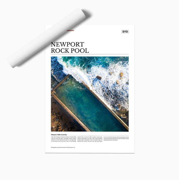 Newport Rock Pool Editorial Poster - Australia Unseen