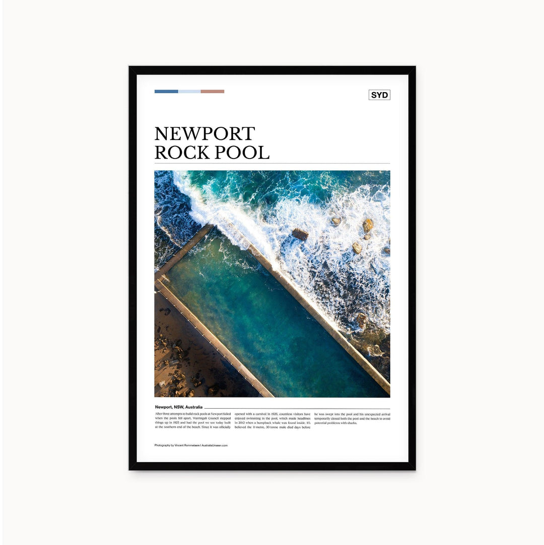 Newport Rock Pool Editorial Poster - Australia Unseen