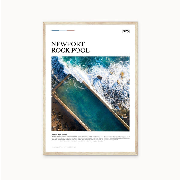 Newport Rock Pool Editorial Poster - Australia Unseen