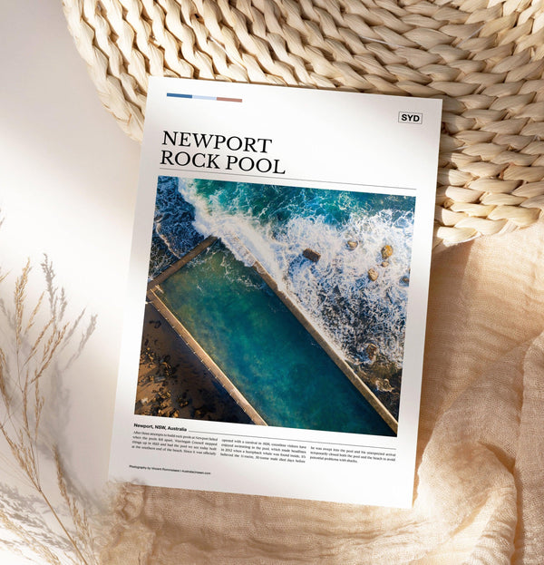 Newport Rock Pool Editorial Poster - Australia Unseen