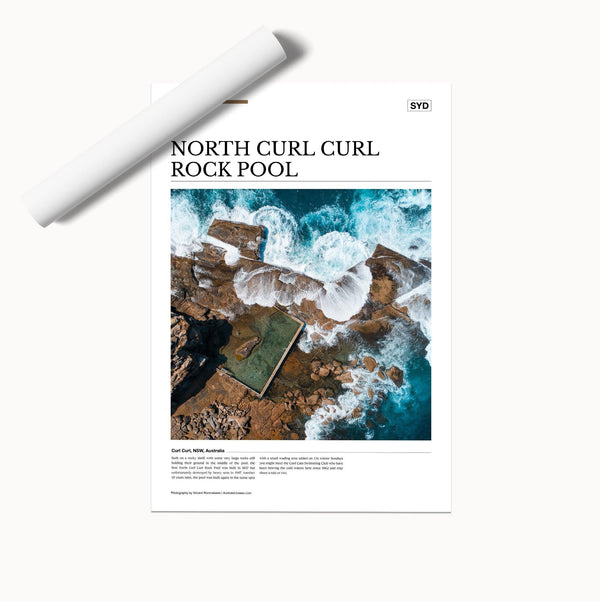North Curl Curl Rock Pool Editorial Poster - Australia Unseen