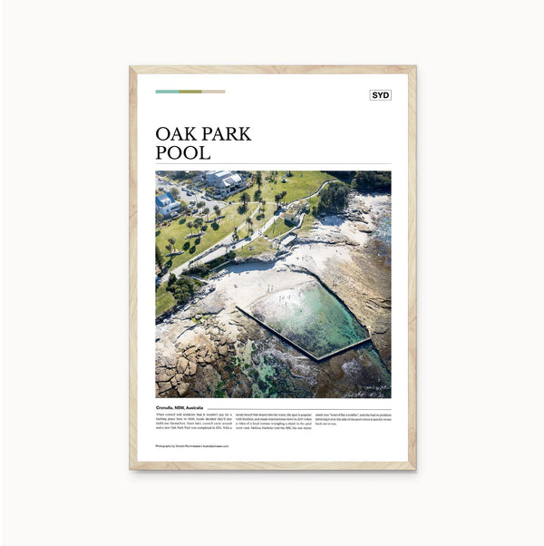 Oak Park Pool Editorial Poster - Australia Unseen
