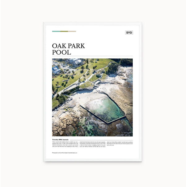 Oak Park Pool Editorial Poster - Australia Unseen