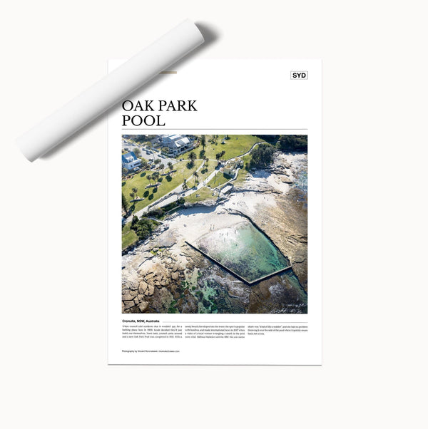 Oak Park Pool Editorial Poster - Australia Unseen