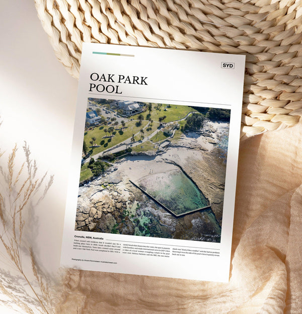 Oak Park Pool Editorial Poster - Australia Unseen