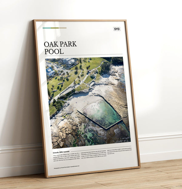 Oak Park Pool Editorial Poster - Australia Unseen