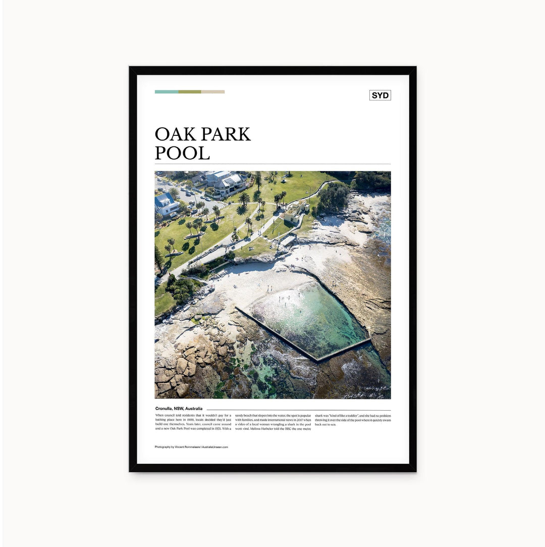 Oak Park Pool Editorial Poster - Australia Unseen