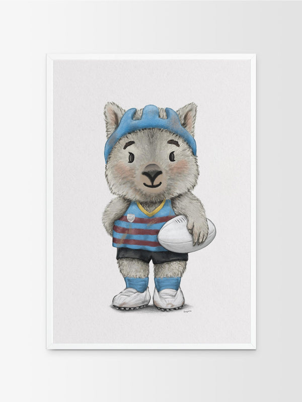 Ollie the wombat | Children illustration | Art print kids decor nursery | Australian animals print - Australia Unseen