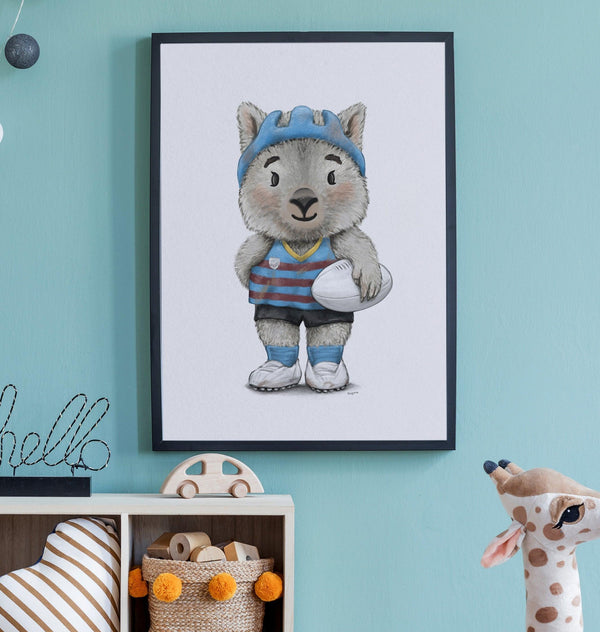 Ollie the wombat | Children illustration | Art print kids decor nursery | Australian animals print - Australia Unseen