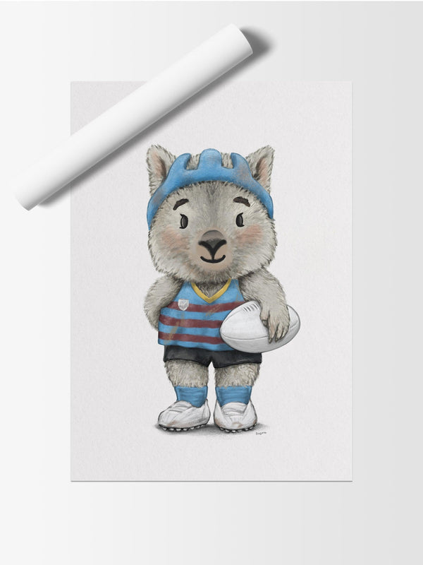 Ollie the wombat | Children illustration | Art print kids decor nursery | Australian animals print - Australia Unseen