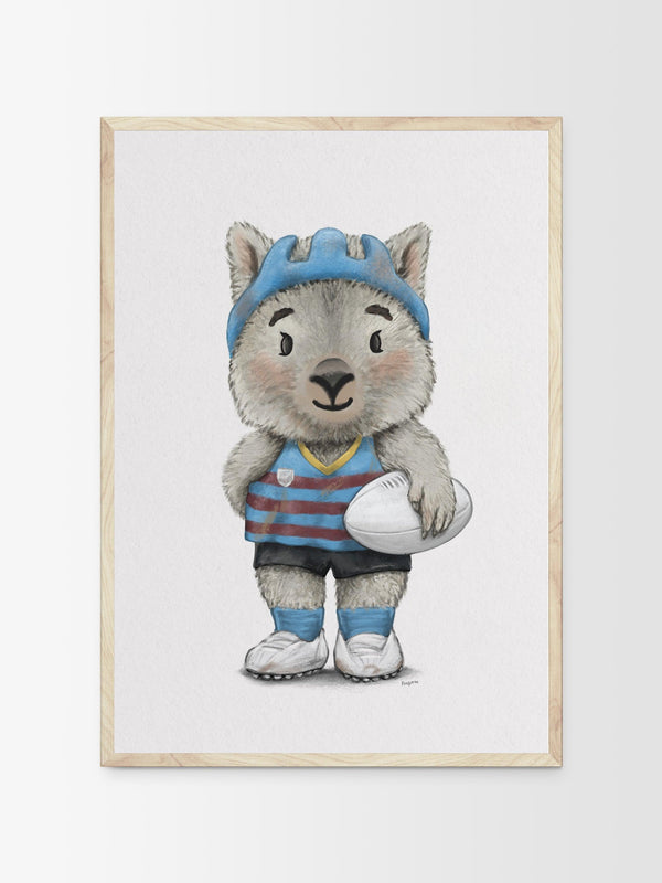 Ollie the wombat | Children illustration | Art print kids decor nursery | Australian animals print - Australia Unseen