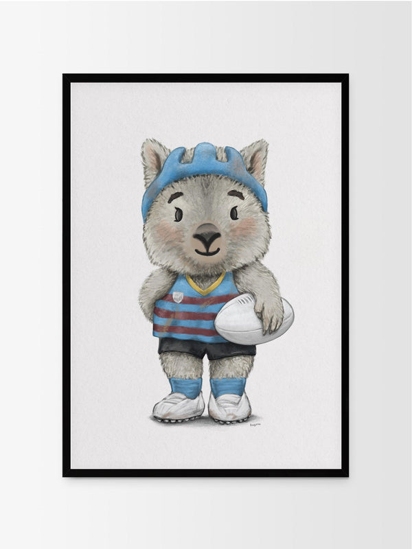 Ollie the wombat | Children illustration | Art print kids decor nursery | Australian animals print - Australia Unseen