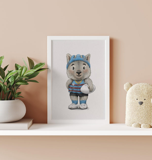 Ollie the wombat | Children illustration | Art print kids decor nursery | Australian animals print - Australia Unseen