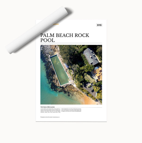 Palm Beach Rock Pool Editorial Poster - Australia Unseen