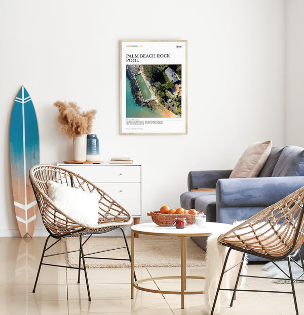 Palm Beach Rock Pool Editorial Poster - Australia Unseen