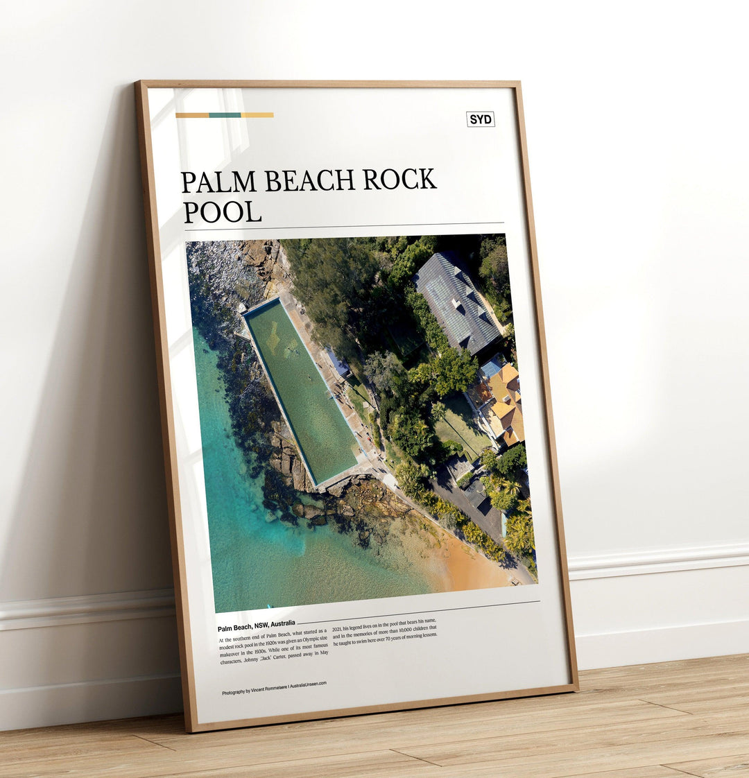 Palm Beach Rock Pool Editorial Poster - Australia Unseen