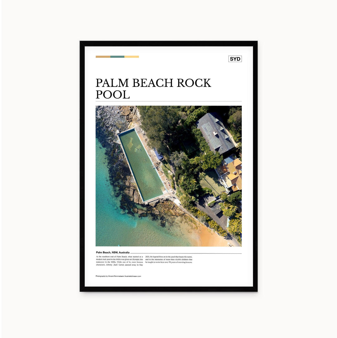 Palm Beach Rock Pool Editorial Poster - Australia Unseen