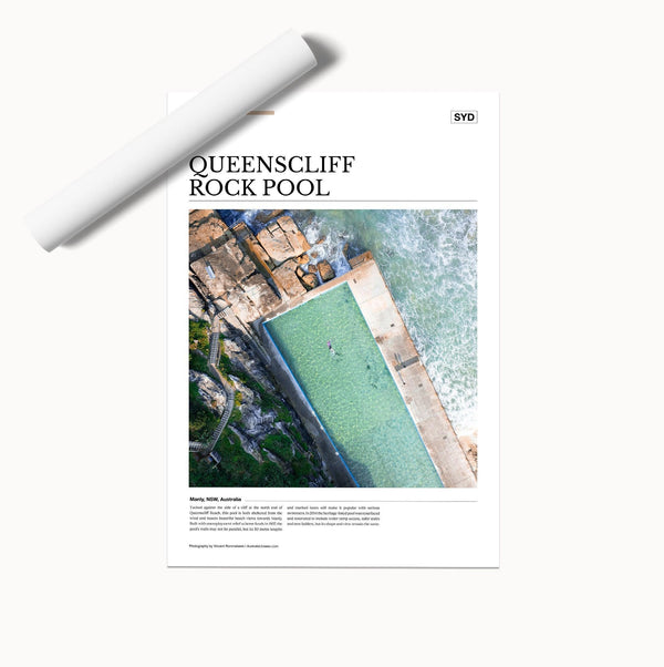 Queenscliff Rock Pool Editorial Poster - Australia Unseen