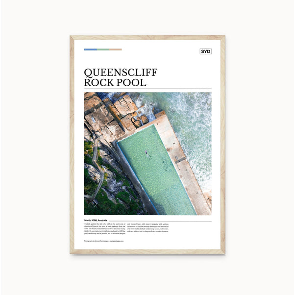 Queenscliff Rock Pool Editorial Poster - Australia Unseen