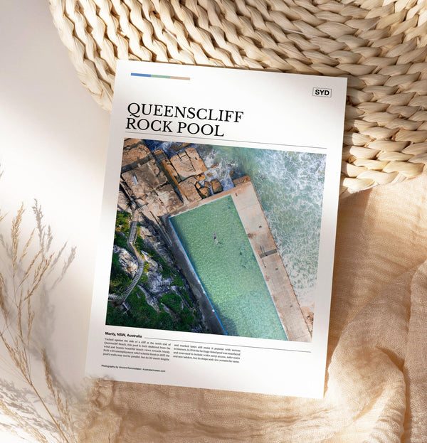 Queenscliff Rock Pool Editorial Poster - Australia Unseen