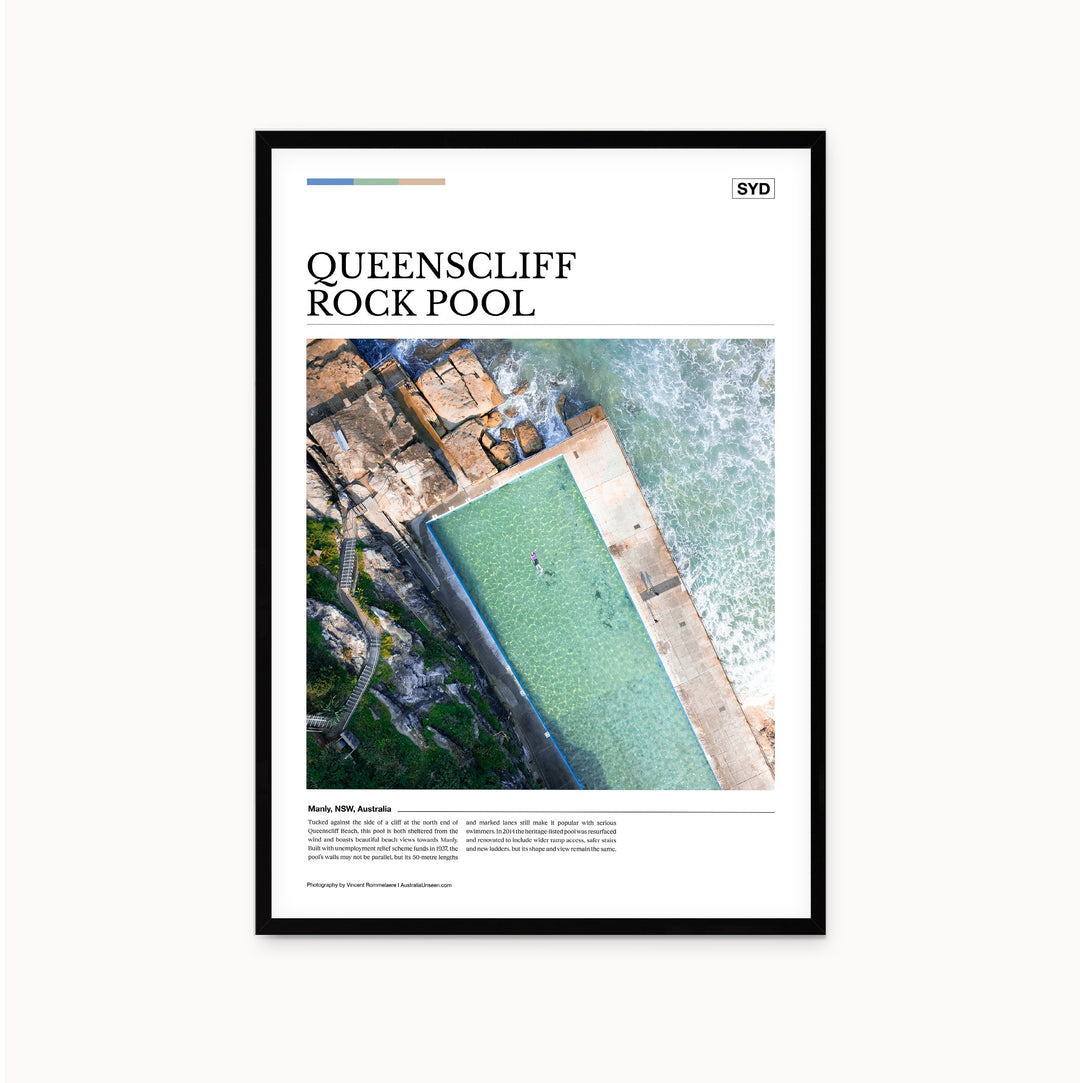 Queenscliff Rock Pool Editorial Poster - Australia Unseen
