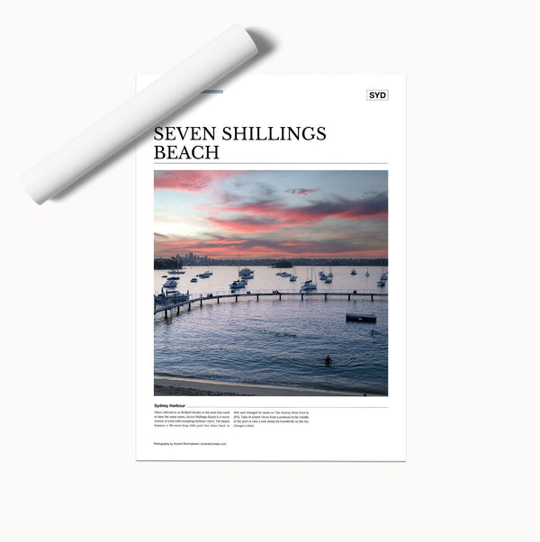 Seven Shillings Beach Editorial Poster - Australia Unseen
