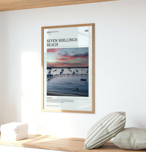 Seven Shillings Beach Editorial Poster - Australia Unseen
