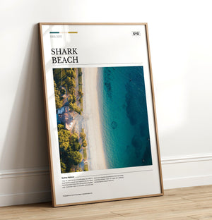 Shark Beach Editorial Poster - Australia Unseen