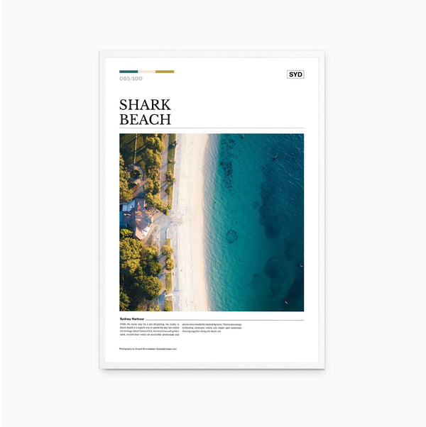Shark Beach Editorial Poster - Australia Unseen