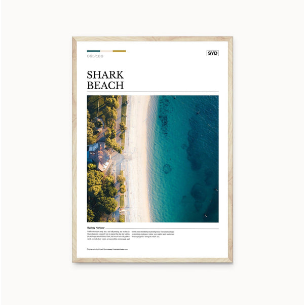 Shark Beach Editorial Poster - Australia Unseen