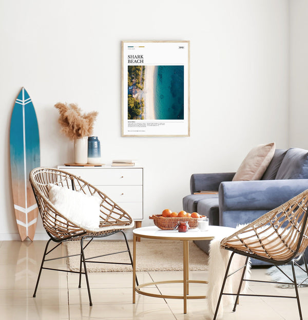 Shark Beach Editorial Poster - Australia Unseen