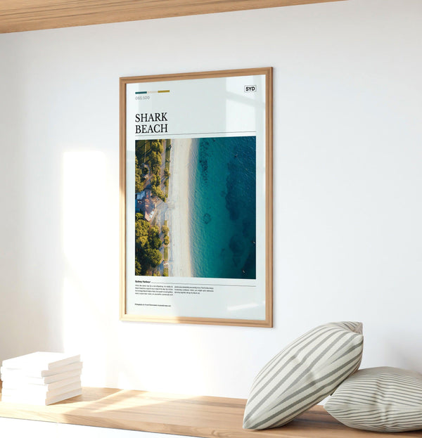 Shark Beach Editorial Poster - Australia Unseen
