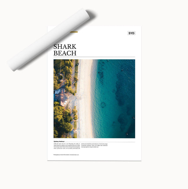Shark Beach Editorial Poster - Australia Unseen
