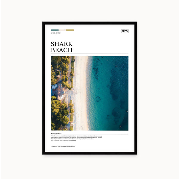 Shark Beach Editorial Poster - Australia Unseen