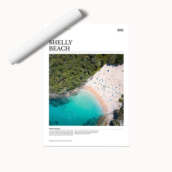 Shelly Beach Editorial Poster - Australia Unseen