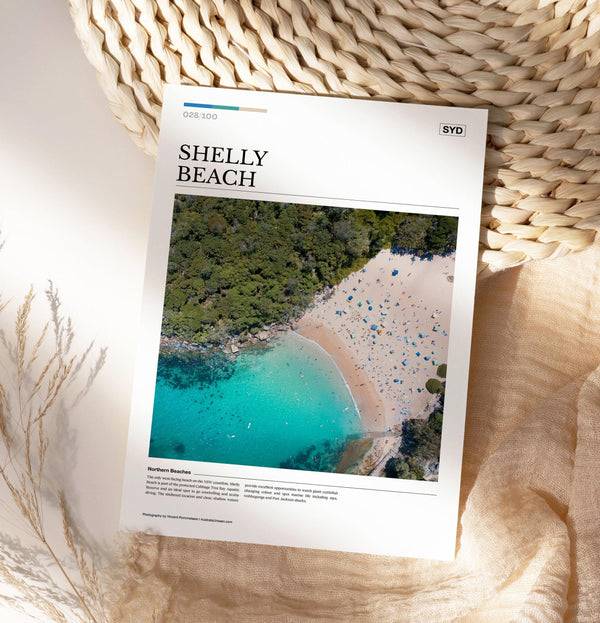 Shelly Beach Editorial Poster - Australia Unseen