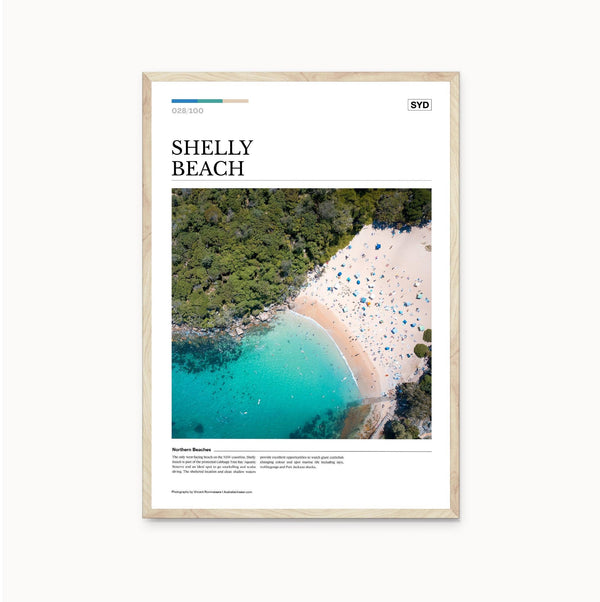 Shelly Beach Editorial Poster - Australia Unseen