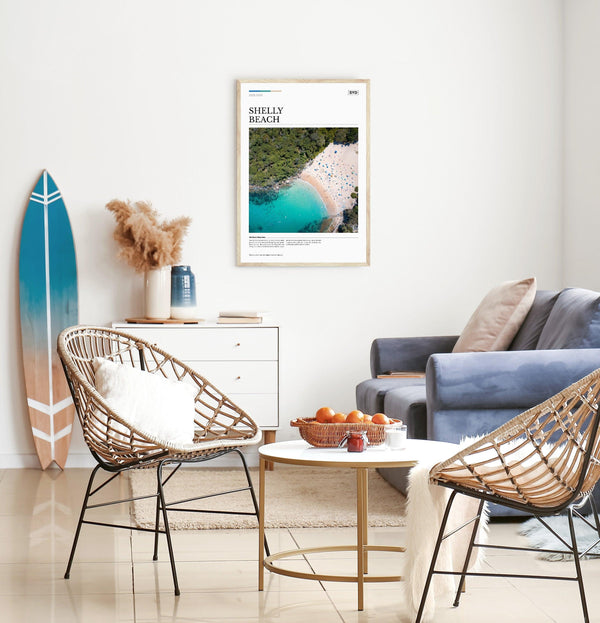 Shelly Beach Editorial Poster - Australia Unseen